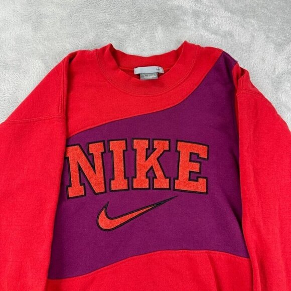 Nike Rework Red/Purple Sweater Men's Size M (Fits a side down) - Picture 10 of 11